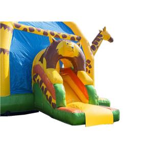 4 In 1 Giraffe Inflatable Jumping Castle With Slide And Obstacle For Outdoor