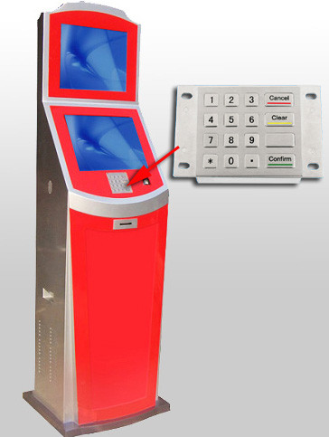 4X4 Matrix SS Metal Keypad Rugged R232 Rugged For Bank Kiosk