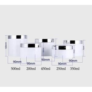 Transparent Plastic Cosmetic Jars With Smooth Surface Pressure Sensitive Gasket
