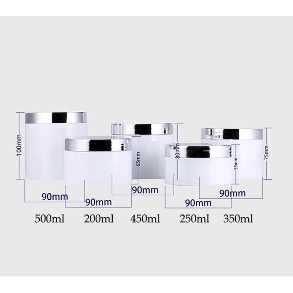 Transparent Plastic Cosmetic Jars With Smooth Surface Pressure Sensitive Gasket