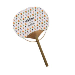 Oriental handmade natural bamboo material white paper fan customized wedding