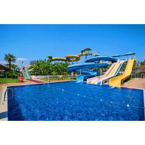 Outdoor Water Game Park Children Custom Equipment With Fiberglass Slide Set