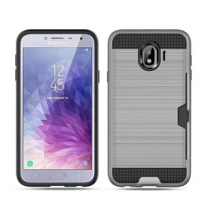 Colorful Metal Brushed with Side Card Pocket Function Protective Shell For