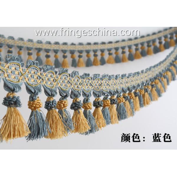 Latest decorative OEM custom design tassel fringe for curtain cushion trimmings