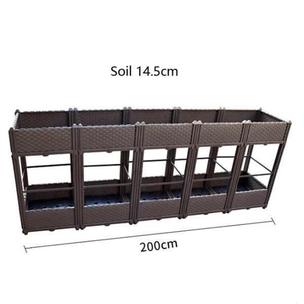 Soil 14.5cm Superposable Resin Plastic Garden Flower Trough Planters
