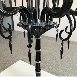 Black Candelabra Centerpieces Wedding Crystal Candelabra Candle Holder Glass Big