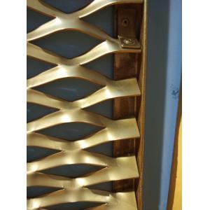 Aluminum expanded metal mesh Curtain Wall GOLD COPER COLOUR