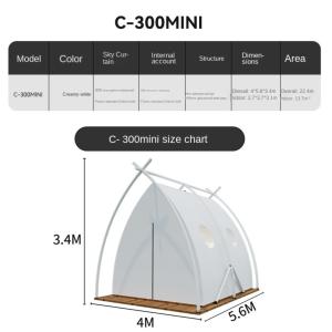 Experience Luxurious Camping Glamping Tent ODM Fire Proof Bell Tent