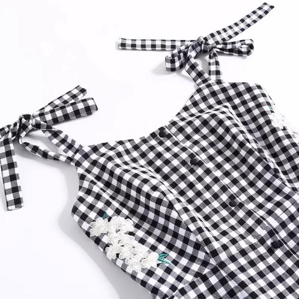 200gsm Density Customizable Black And White Plaid Fabric Twill Cloth For Lady Dress RZ18042
