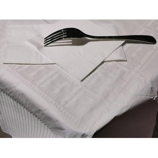 Buy White Disposable Paper Tablecloth 1.37mx2.74m Flexible No Folding at wholesale prices