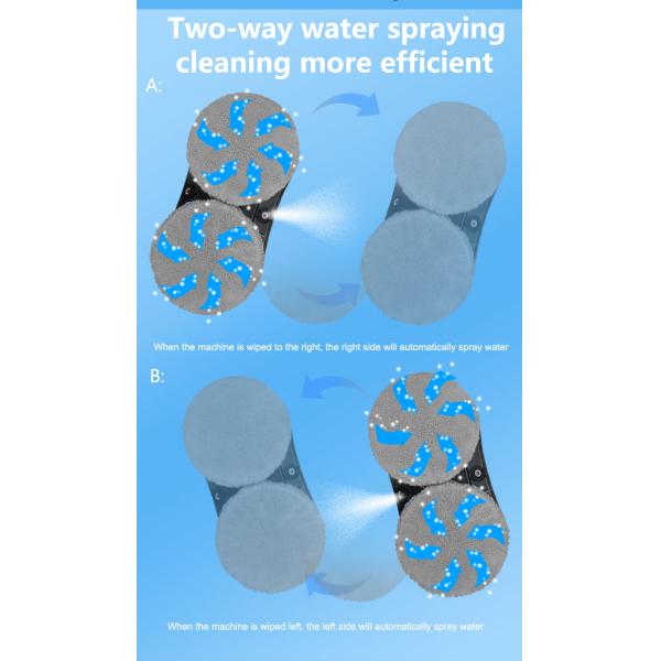 80W Electric Window Cleaner Robot Vacuum Cleaner with 2.4G Wifi Blue Tooth Tuya App Control