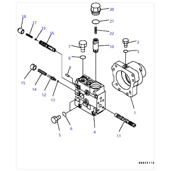 708-7r-00614 Fan Motor Hydraulic Fan Pump For Komatsu D41p D41e Excavator Parts