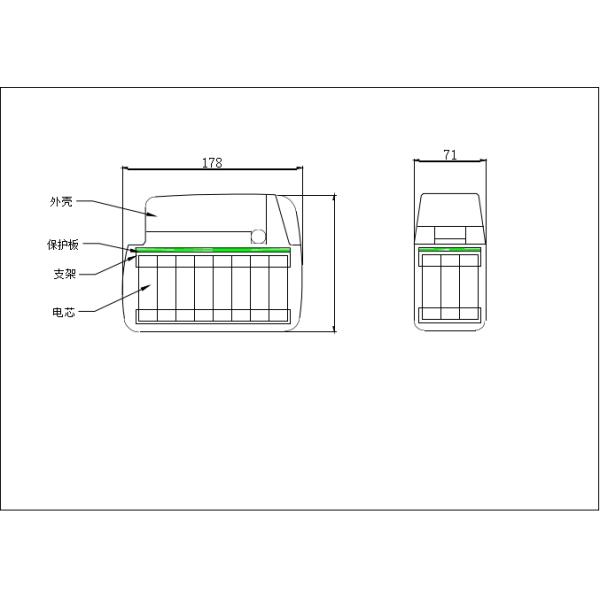 18650 12S2P PPortable Power Station 4000 10C PCM 44.4V 500 Times Cycle