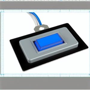 Grey Rubber Membrane Switch with Blue LED ISO9001 ROHS SGS Certified