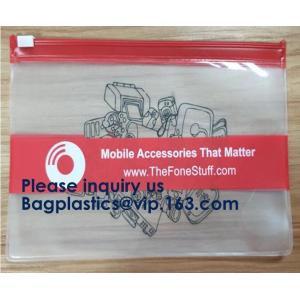 Biodergadable Customized Pvc Plastic Zipper Slider Bag Makeup Zipper Bag For