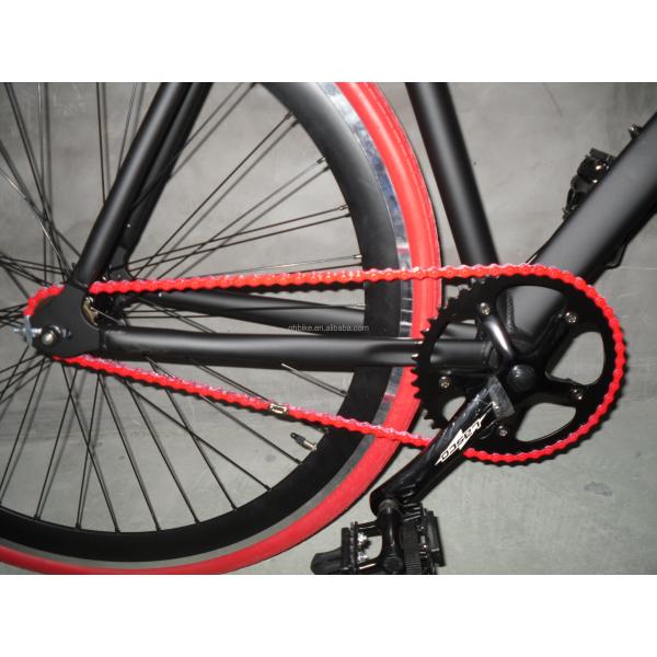 700C Full Matte Black OEM Aluminium Frame Single Speed Road Bike Gross Weight 13KG