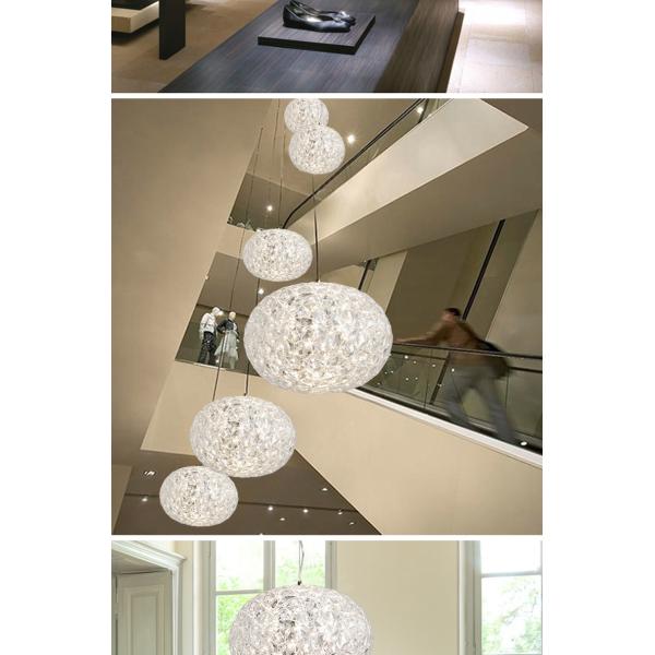 Post Modern Living room Acrylic Oval Ball Chandelier Bedroom Planet Suspension Lamp(WH-MI-385)
