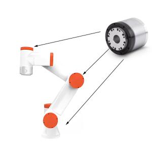 50W Brushless Harmonic Drive Motor Compact Structure Customizable