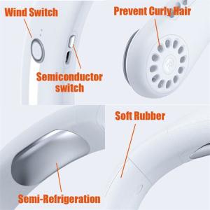 3 Speed Hands Free Neck Fan Rechargeable With Bluetooth Speaker