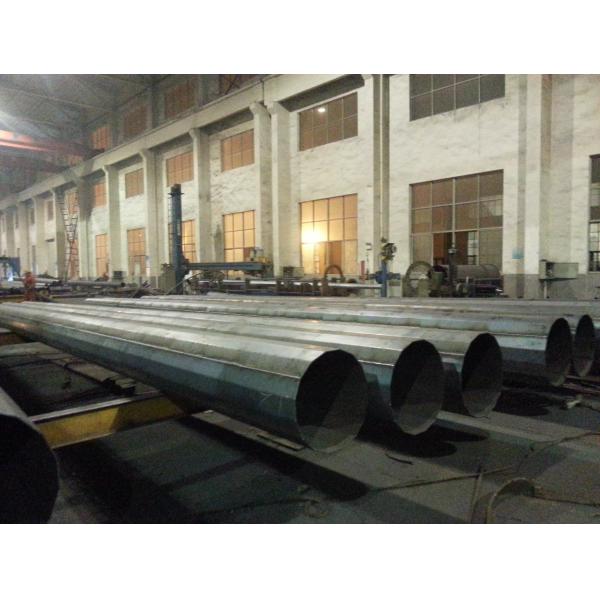Direct Buried 65ft Utility Power Poles , Hot Dip Galvanized Pole NGCP Standard