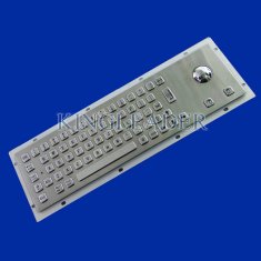 20mA Brushed Metal Industrial Keyboard 64 Keys Panel Mount