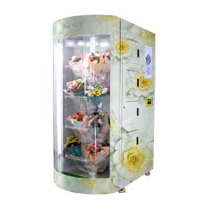 Fresh Bouquet Vending Flowers Machine Touch Screen Cooling Locker