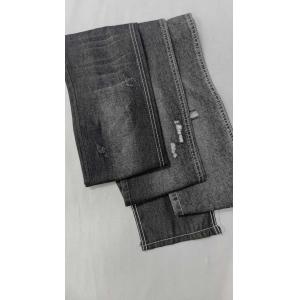 OE plain weave 6.8oz BLACK/WHITE with full width 180cm No Stretch Elastic Denim