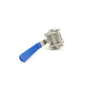 Forged Stainless Steel Valves Hygienic Ball Valves 3pcs Body Heat Resistance