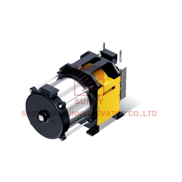 Single Wrap Brake Current Lift Gearless Traction Machine 24 Poles DC110v Brake