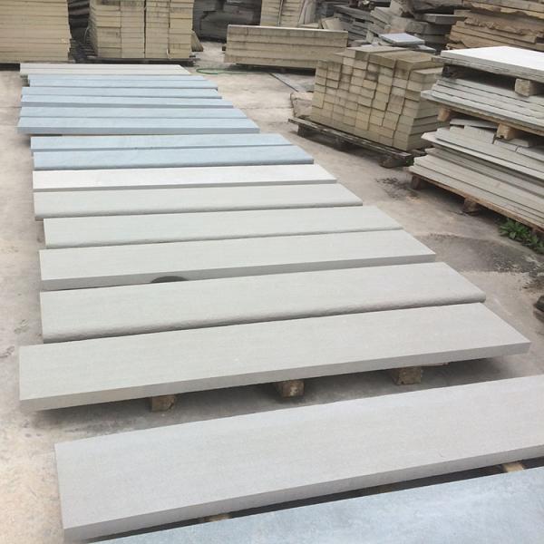 Chinese Dark Grey Sandstone Flamed Finish For Step Low price slabs outdoor tiles paving grey sandstone for sale