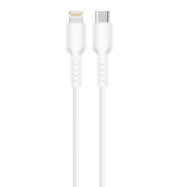 1m / 2m Black / White Silicone Charging Cable 480Mbps Customizable