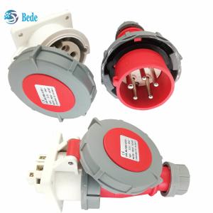 Waterproof IP67 Industrial Plug Sockets 5Pins 3P+N+E 16Amp and 32Amp Panel