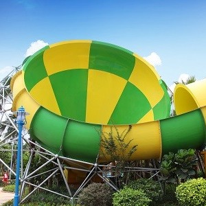 Commercial Fiberglass Water Slides Customized 30MX20M Size