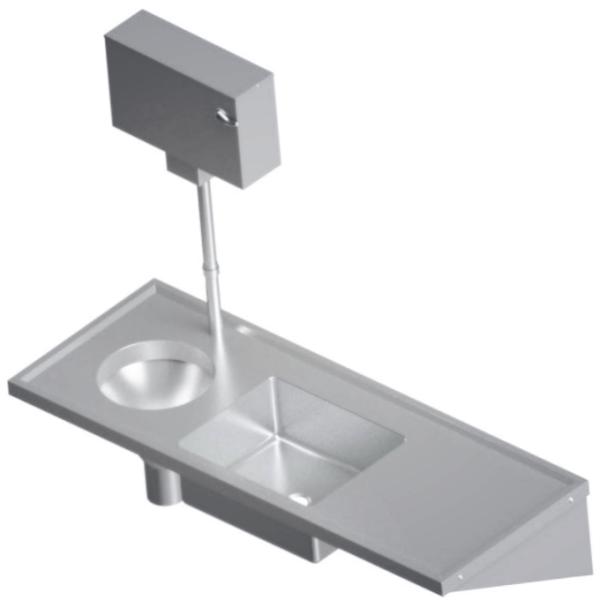 Buy Custom Sluice Hopper Sink for Hospital Clinic Lab Lavamanos Quirurgico Acero 316 Wall Mount Scrub Sink 304 Stainless Steel Workstation Hand Wash Basins 1600x560mm at wholesale prices