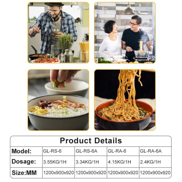 Restaurant Kitchen Cooking Equipment with LPG Valve Low Noise Temperature