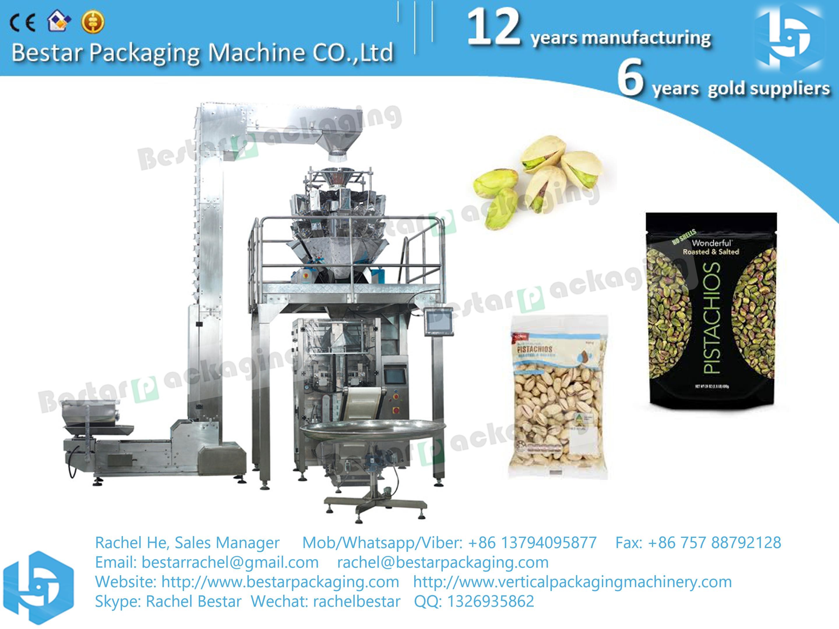 Automatic vertical pistachio nuts packaging machine