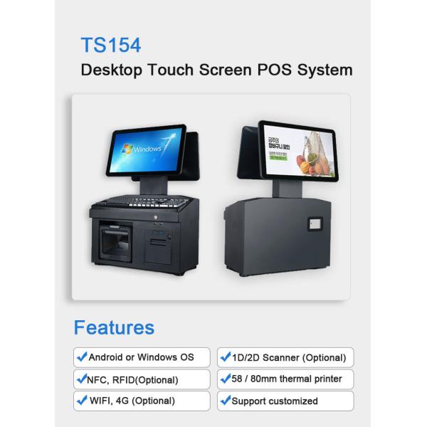 10 Points Capactive Touch POS Printer Scanner Android Payment Terminal for Small Business
