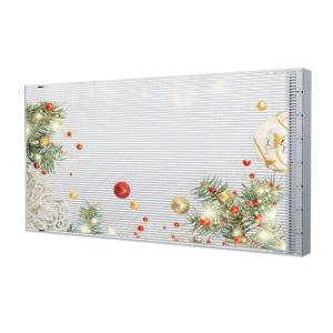 P6 Adhesive LED Film Display SMD2121 Rear Service 3.5kg/panel For Shopping Malls