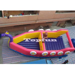 Double Stitch Inflatable Dragon Boat , Custom Reinforced Inflatable Bouncy