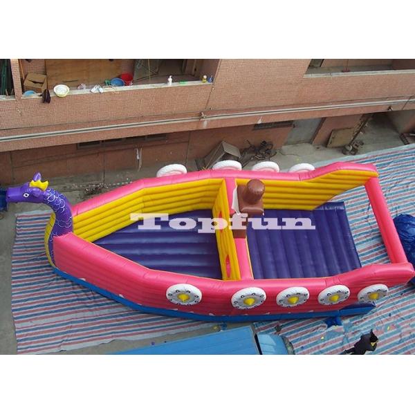 Double Stitch Inflatable Dragon Boat , Custom Reinforced Inflatable Bouncy