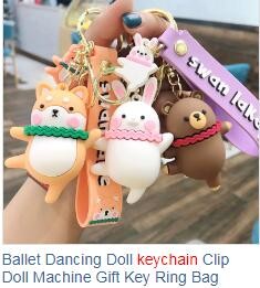 Cartoon Bear Keychain Cute Crystal Keychain Suitable for Car Keys Bag Ornaments