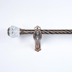 Metal Single Curtain Rod Holder With 28MM Diameter Finial