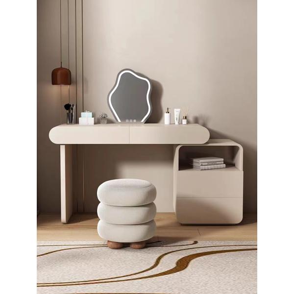 Creative Apricot Hotel Dressing Table Set With Drawers Solid Wood