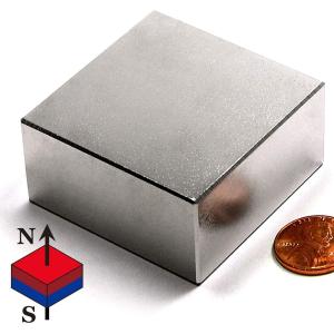 High Magnetic Flux Sintered Neodymium Square Magnet Block in Customized Grade