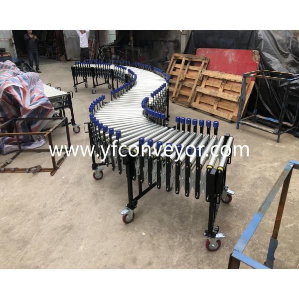 Buy Flexible Powered Roller Conveyor with side guardrail at wholesale prices