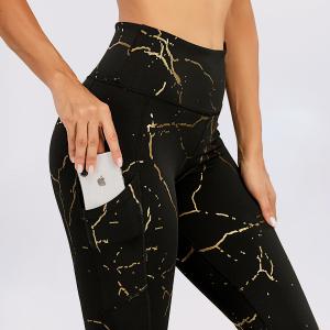Hot Stamping Womens Workout Leggings