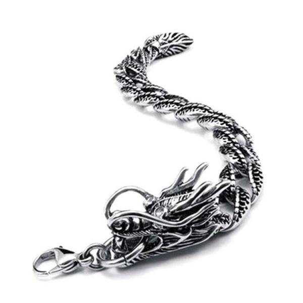 Buy Titanium Stainless Steel Dragon Men's Bracelet Gothic Style (JCE133) at wholesale prices
