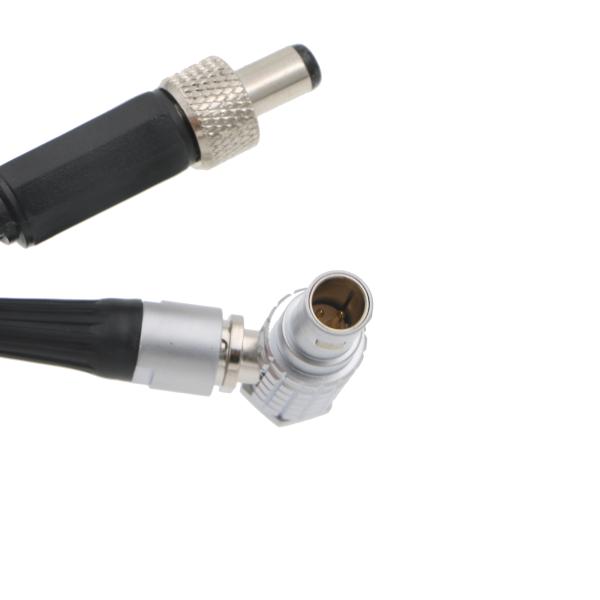 2 Pin Lemo Right Angle To Locking DC Coiled Power Cable High Durability For Teradek