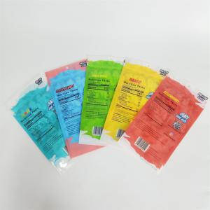 Custom Printed Food Grade Plastic Bag For Sugar Packaging Three Side Seal Candy