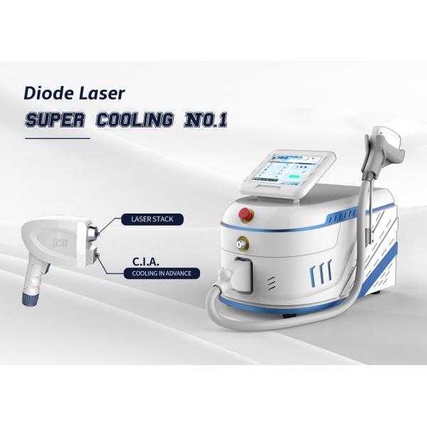Diode Laser Hair Removal Machine Super Cooling Powerful Epilator 755 808 1064 Nm